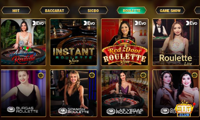 Roulette tại Live Casino của cổng game Hitclub