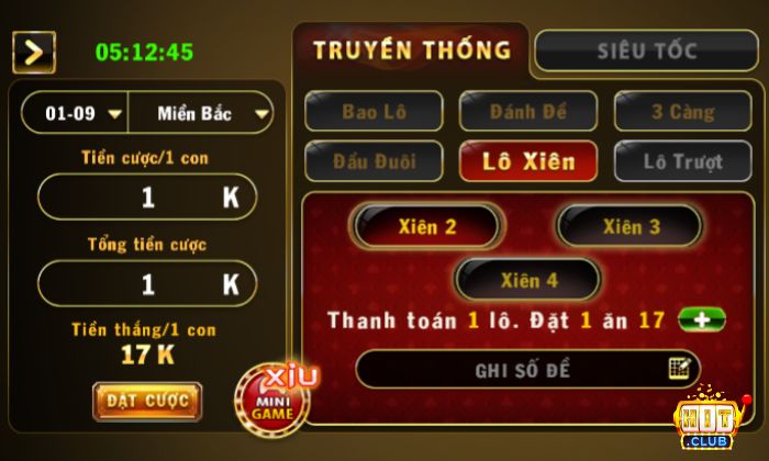 Lô xiên trong lô đề Hitclub