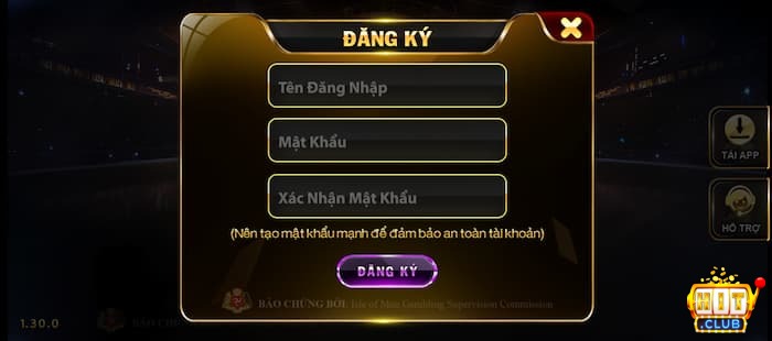 Tạo tài khoản cá cược Hitclub